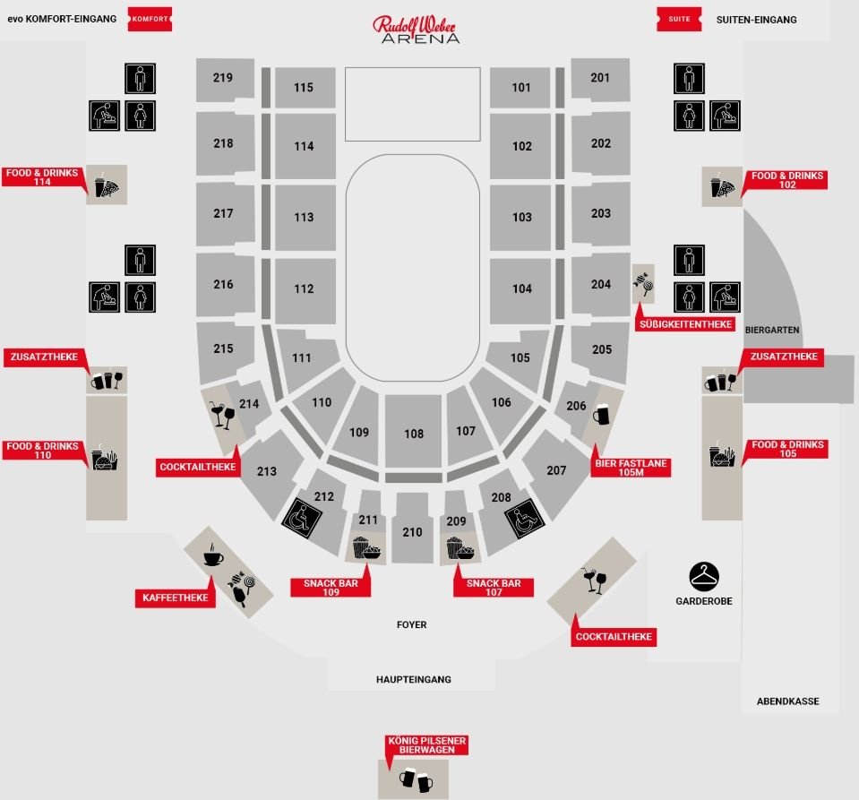 Rudolf Weber Arena Layout