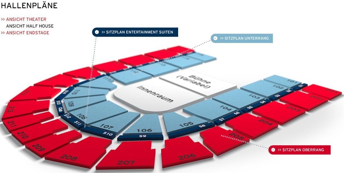 Rudolf Weber Arena Seat Map