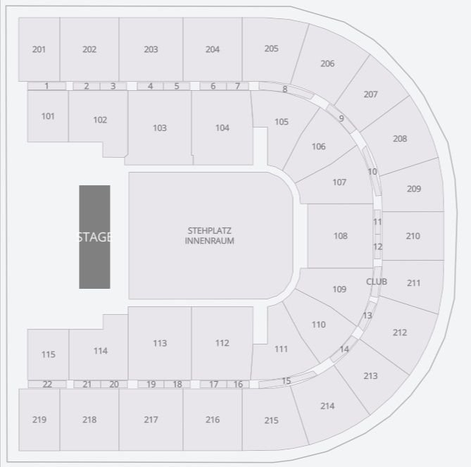 Rudolf Weber Arena Seating Plan