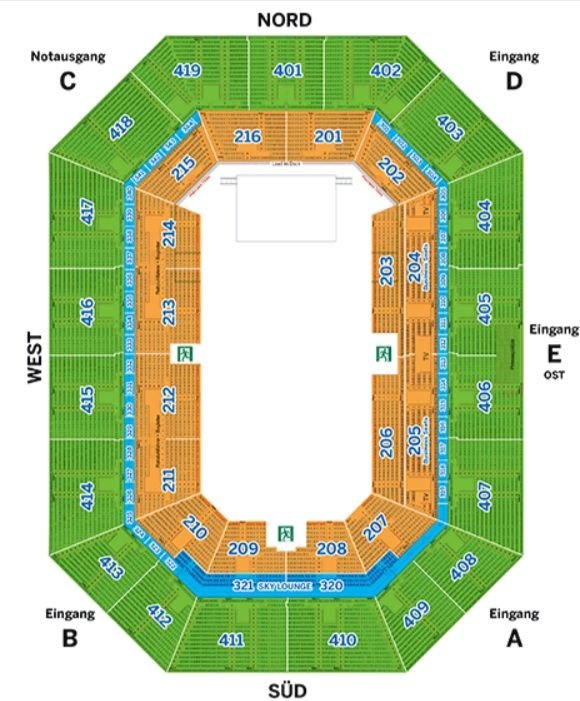 SAP Arena Center Stage Seat Plan