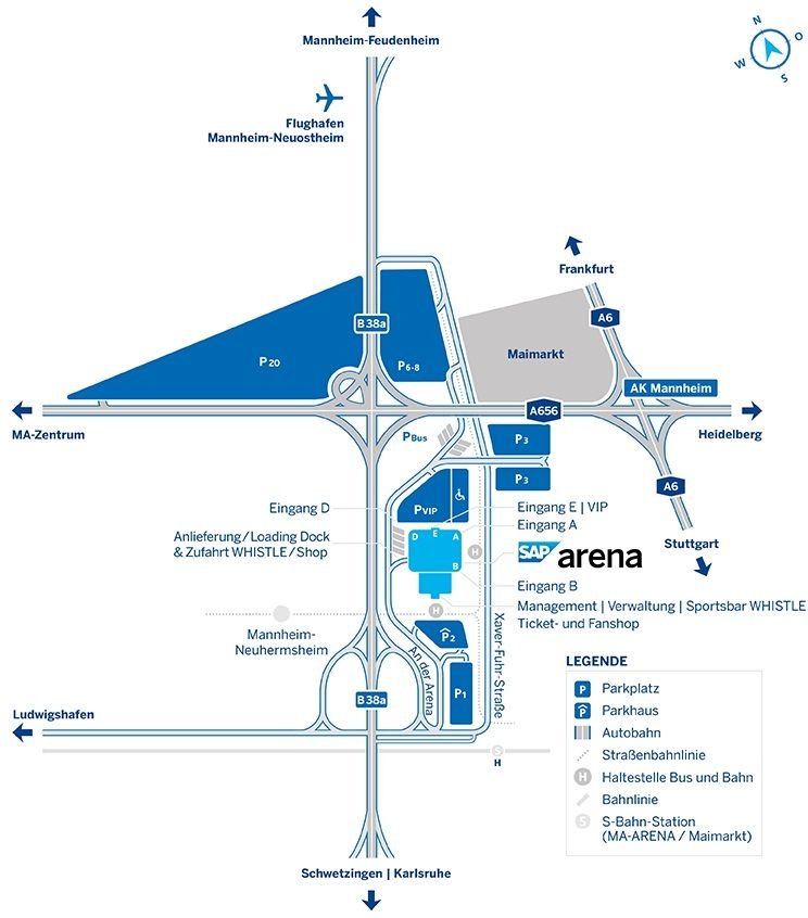 SAP Arena Parking Map